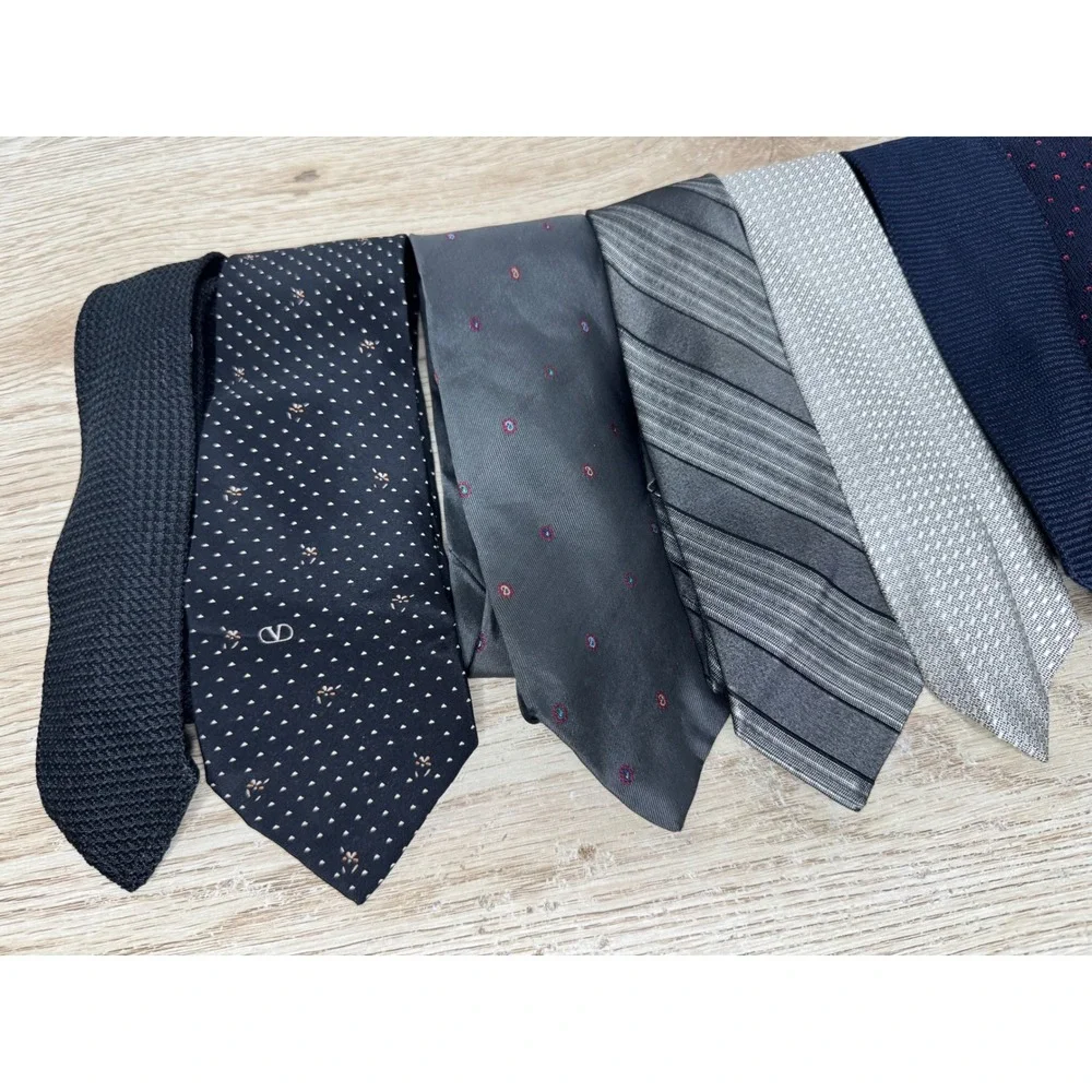 Mens Designer Tie Lot 10pc Valentino Zegna Brioni Silk & Cotton Luxury Vintage